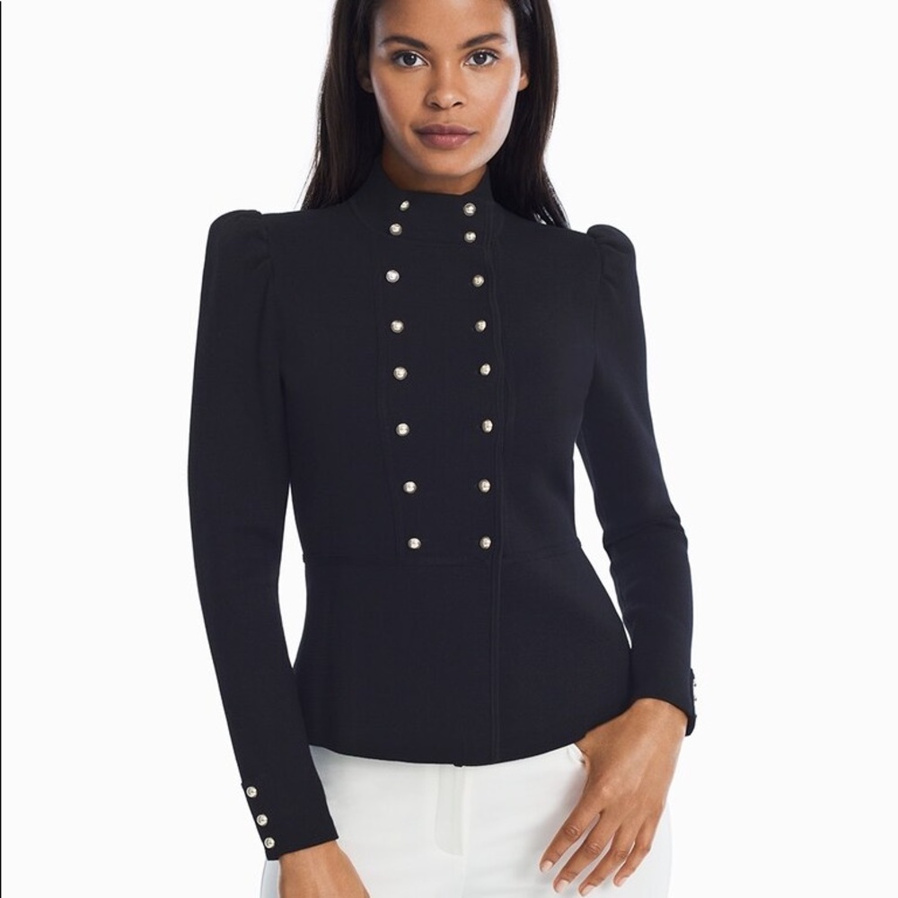 White House Black Market Double Breasted Sweater Jacket Blazer